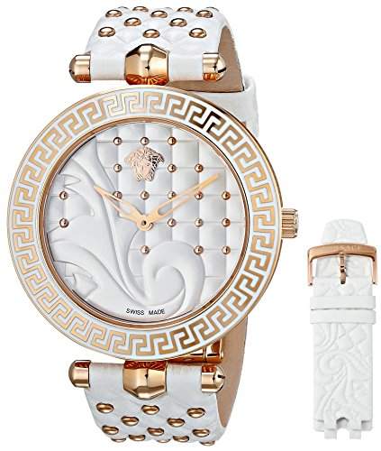 Versace Damen-Armbanduhr VANITAS Analog Quarz Leder VK7010013