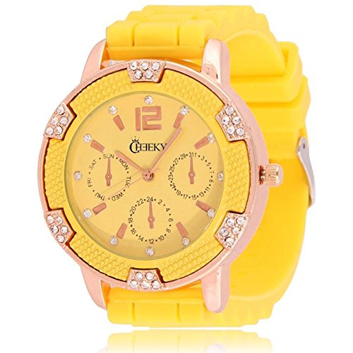 Cheeky Light Chronostyle Damen Uhr HE001 Farbe Yellow