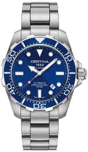 Certina Herren-Armbanduhr XL Analog Automatik Edelstahl C0134071104100