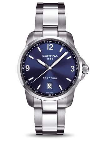 Certina Herren-Armbanduhr XL Analog Quarz Edelstahl C0014101104700
