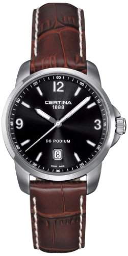 Certina Herren-Armbanduhr XL Analog Quarz Leder C0014101605700
