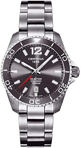 Certina Herren-Armbanduhr XL Analog Quarz Titan C0134104408700