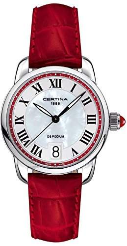 Certina Damen-Armbanduhr XS Analog Quarz Leder C0252101642800