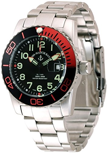 Zeno Watch Airplane Diver Automatic Numbers black orange 6349 12 a1 5M