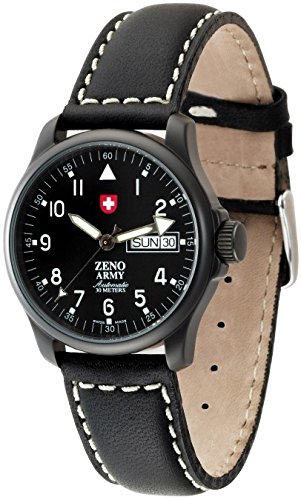 Zeno Watch Basic Army Day Date black 12836DDZA bk a1