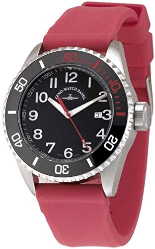 Zeno Watch Diver Ceramic Quartz black red 6492 515Q a1 17