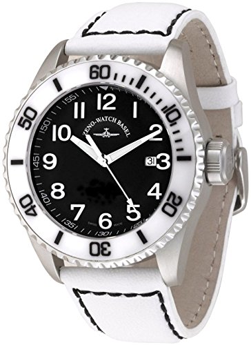 Zeno Watch Diver Ceramic Quartz black white 6492 515Q a1 2