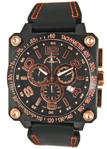Zeno Watch Quartz 3 Chronograph Tachymeter black 90240Q BRG d6
