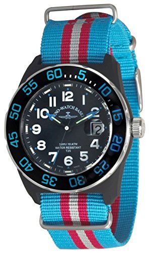 Zeno Watch Diver Look H3 Teflon black blue 6594Q a14 Nato 47