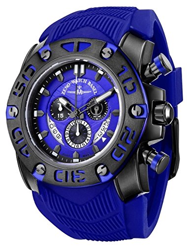 Zeno Watch Neptun 3 Chrono black blue 4539 5030Q bk s4