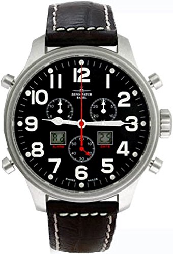 Zeno Watch Oversized Pilot Pilot Chrono Alarm 8576Q a1