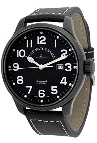 Zeno Watch Oversized Pilot black 8554 bk a1