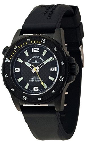 Zeno Watch Professional Diver Automatic black yellow 6427 bk s1 9
