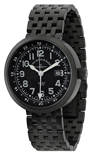 Zeno Watch Rondo GMT Dual Time black red B554Q GMT bk a1M