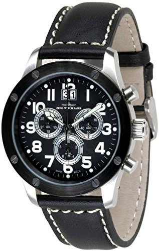 Zeno Watch Screws 5040 Chronograph Big Date 9540Q SBK b1