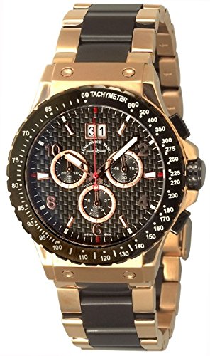 Zeno Watch Tachymeter Chrono Big Date Q gold plated 91055 8040Q BRG s1M