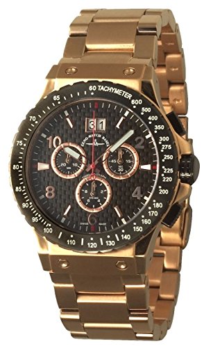Zeno Watch Tachymeter Chrono Big Date Q gold plated 91055 8040Q Pgr s1 6M