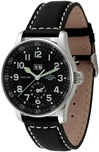 Zeno Watch X Large Pilot Big Date Dual Time P561 a1