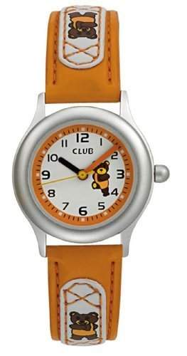 Club Kinder - Armbanduhr Analog Quarz Lernuhr Nickelfrei Teddy orange A58846S17A