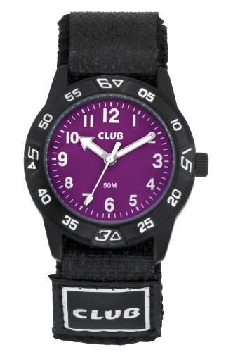 Club Maedchen - Armbanduhr Analog Quarz Nylon Klettband Violett A65164SS5A