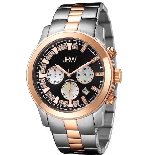 Just Bling Herren JB-6218-D Classic Edelstahl Chronograph Diamond Watch