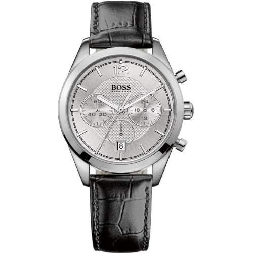 Hugo Boss Herren-Armbanduhr Chronograph Quarz Leder 1512745