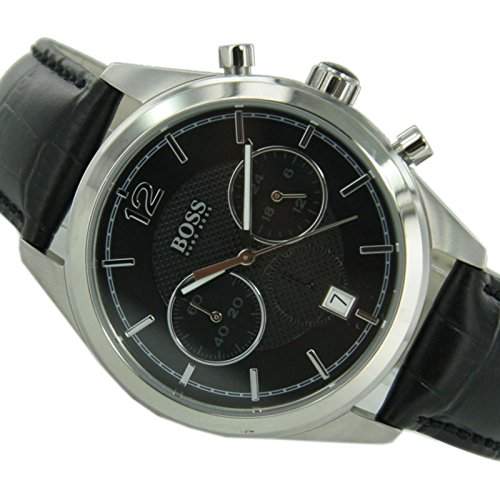 Hugo Boss Herren-Armbanduhr Chronograph Quarz Leder 1512749