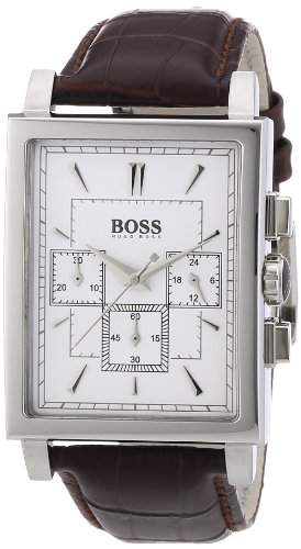 Hugo Boss Herren-Armbanduhr Chronograph Quarz Leder 1512872