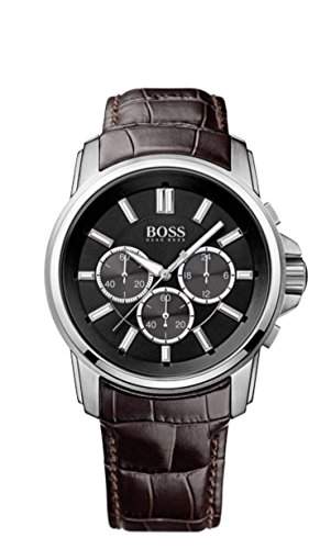 Hugo Boss Herren-Armbanduhr Chronograph Quarz Leder 1513045