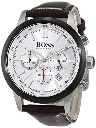 Hugo Boss Herren-Armbanduhr Chronograph Quarz Leder 1513184
