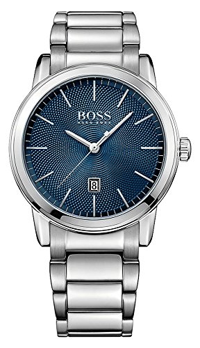 Hugo Boss Classic Stainless Steel Mens Watch Blue Dial Calendar 1513402