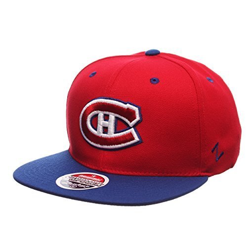 NHL Montreal Canadiens Mens Z11 Snapback Adjustable Hat Red Royal by Zephyr