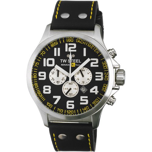 TW STEEL PILOT F1 45MM MENS STAINLESS STEEL CASE CHRONOGRAPH DATE UHR TW672