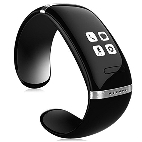 Maya L12S OLED Bluetooth Handgelenk V3 0 Smart Touch Armband Armbanduhr fuer iOS iPhone Android Samsung HTC mit Musik Player Freisprechanlage fuers Schrittzaehler schwarz