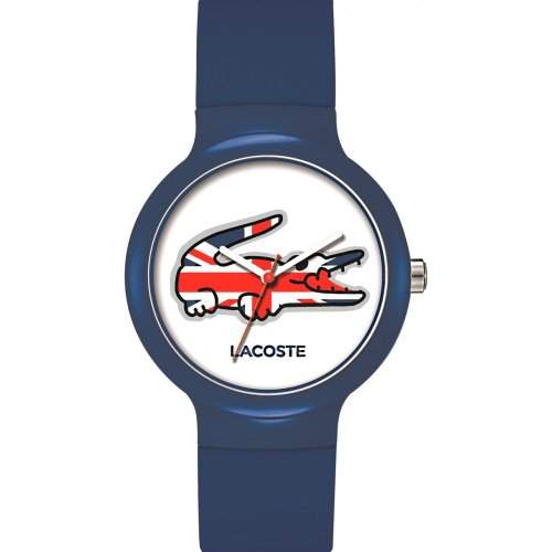 Lacoste Watches Unisex Goa Blue Union Jack With White Dial