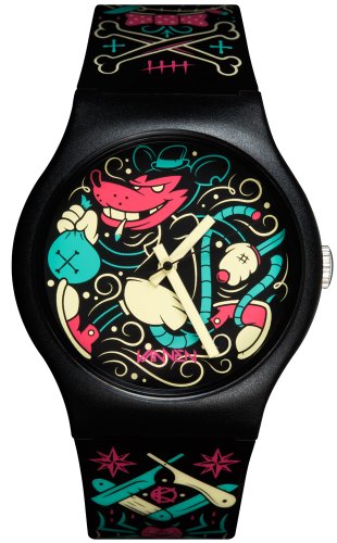 Kronk Ratte Basterd Limited Edition Artist Armbanduhr schwarz