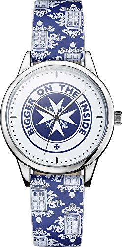 Doctor Who Armbanduhr Sammler groesser auf der Innenseite Uhr mit Blau Tardis Handgelenk Band
