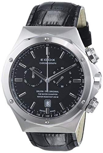 EDOX DELFIN THE ORIGINAL Unisex-Armbanduhr Analog Quarz Leder 10105 3 NIN
