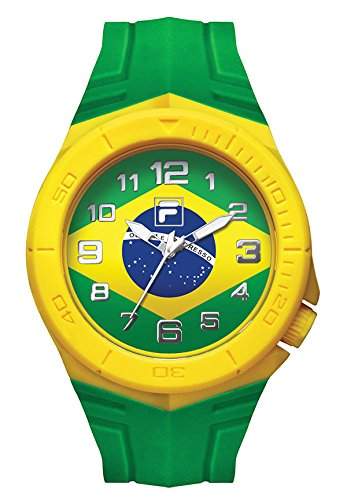 FILA Unisex-Armbanduhr Fan Sport 38-072-002 FILACASUAL Brasilien Fahne Fanartikel