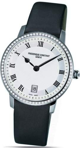 Frederique Constant Geneve Slimline FC220M4SD36 Elegante Damenuhr mit echten Diamanten