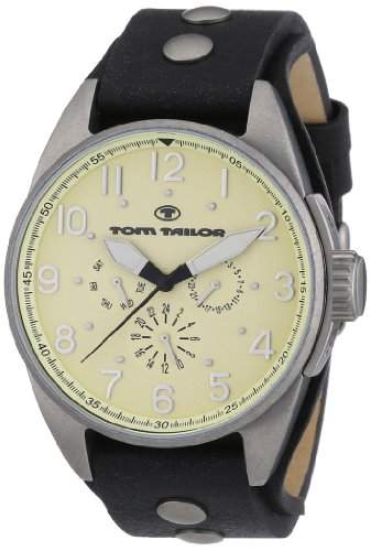 TOM TAILOR Herren-Armbanduhr XL Analog Quarz Leder 5405905