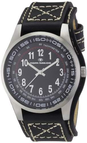 TOM TAILOR Herren-Armbanduhr XL Analog Leder 5407301
