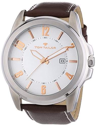 TOM TAILOR Herren-Armbanduhr XL Analog Quarz Leder 5413402