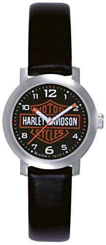 Harley Davidson Damen-Armbanduhr Analog Quarz Leder 76L10