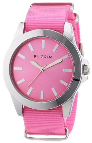 Pilgrim Damen-Armbanduhr Analog Quarz Nylon 701326303