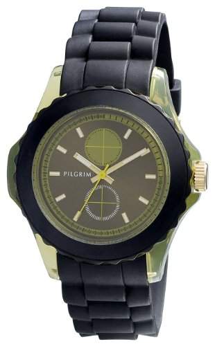 Pilgrim Damen-Armbanduhr XL Analog Quarz Kautschuk 701332402