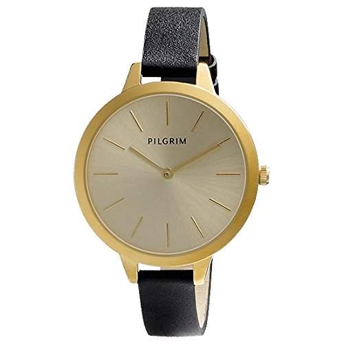 Pilgrim Damen-Armbanduhr Analog Quarz Leder 701432102