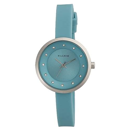 Pilgrim Damen-Armbanduhr Analog Quarz blau 701516203