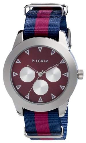Pilgrim Damen-Armbanduhr Analog Quarz Nylon 701336205