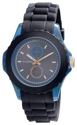 Pilgrim Damen-Armbanduhr XL Analog Quarz Kautschuk 701334202
